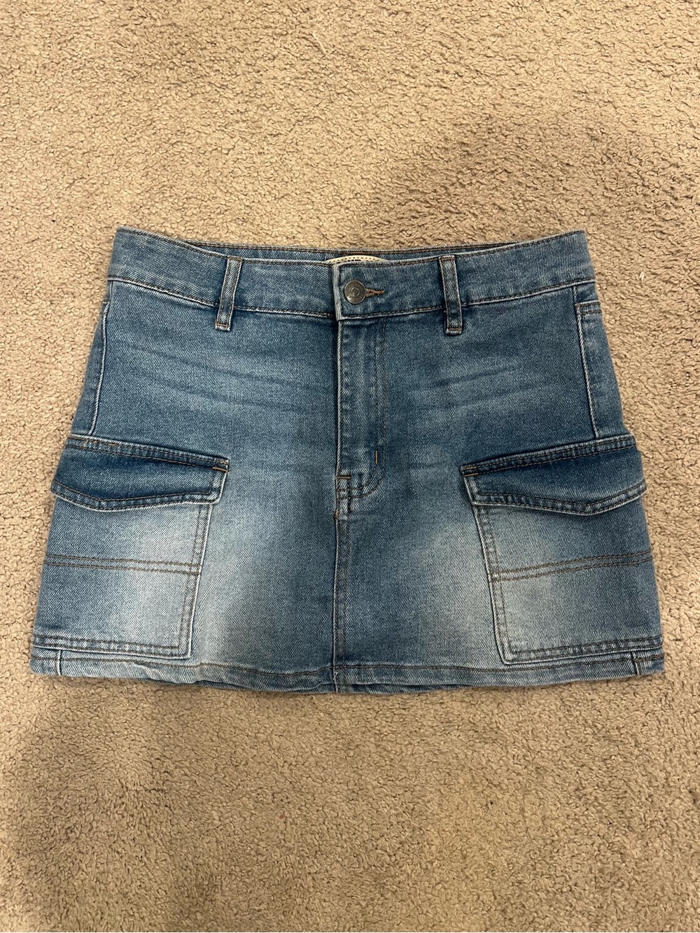 Love Cult Denim Cargo Mini Skirt